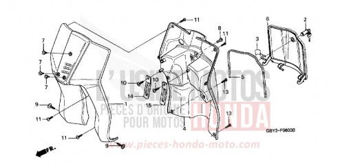 ABDECKUNG, VORNE/INNENGEHAEUSE SH50W de 1998